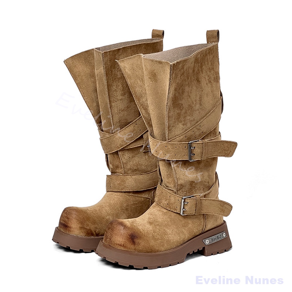 Weit geschnittene Stiefel mit  – Leather Classic Strap Bewertung und Preis