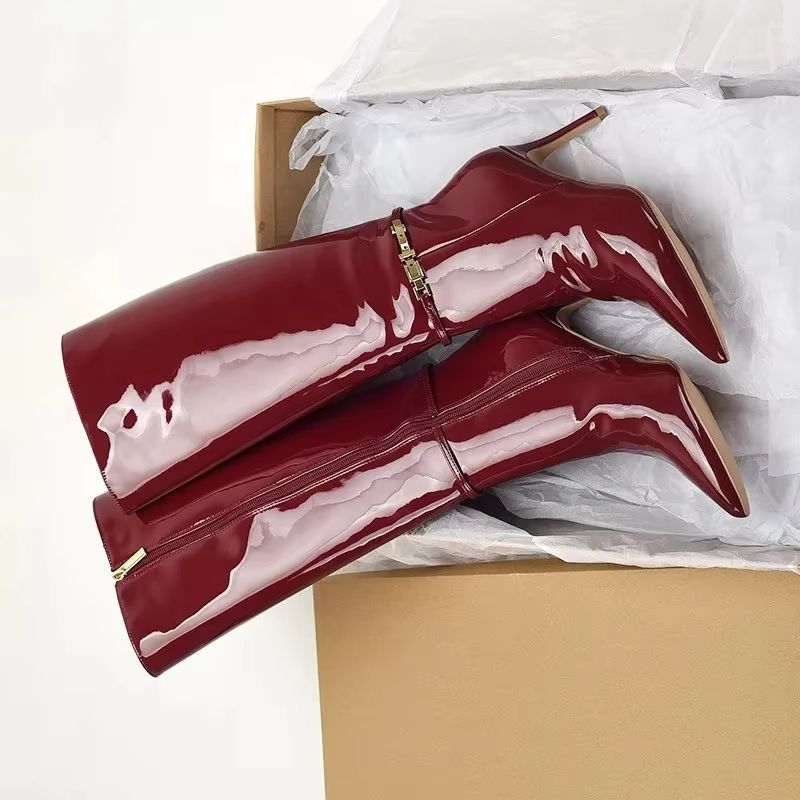 Spitze Stiletto High Heels mit – Leather Classic Strap Bewertung und Preis